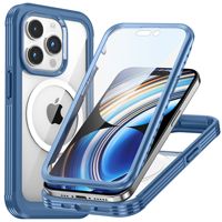 Funda de Silicona y Vidrio Templado Compatible con 15/9H, con Succión Magnética, Diseño Resistente a Caídas, Carga Inalámbrica, Simple
