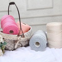 Fil Macramé 100% Polyester Multicolore 3 Brins 3MM, Corde Macramé Torsadée Un Seul Brin