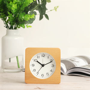 ضوء الخشب نمط تصميم طبيعي صغير الحجم المنبه مع الخشب المصنوع - Product Image 2