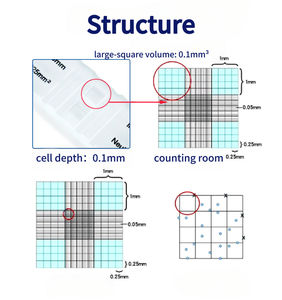 Chambre de comptage sanguin CORDIAL Neubauer améliorée, revêtement chromé Brightline, pour utilisation en laboratoire - Product Image 6