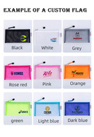 Logo personnalisé pour la boutique de fournitures de bureau : Étui à stylos transparent A6 avec fermeture éclair en nylon et sac de rangement en tissu maillé