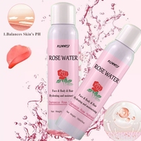 Label pribadi 200ml bunga mawar hidrasi air ekstra mawar Toner Wajah bebas alkohol pelembab tubuh wajah & rambut