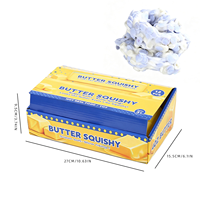 Jouet anti-stress en forme de bâton de beurre souple, texture argileux avec bruit sonore et empreintes, nouveauté