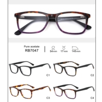 Monture de lunettes en acétate avec plusieurs couleurs, motifs et styles, monture optique tendance