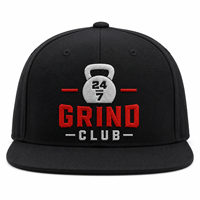 Gorra Snapback de Lote Pequeño con Visera Plana y Costura Kettlebell, Estilo Urbano para Vendedores de Moda Deportiva con Etiqueta Personalizada