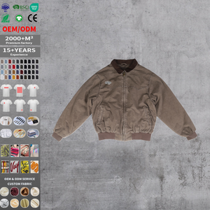 Chaqueta de Motociclista Unisex de Alta Calidad, Estilo Vintage, Cuello en V, Lavada, de PU, Personalizable, Transpirable, con Bordado Frontal, para Otoño - Product Image 1