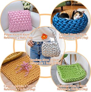 Vente en gros – Nouveauté 2025 – Fil chenille épais à texture métallique, style Islande, pour sacs tissés faits main DIY - Product Image 3
