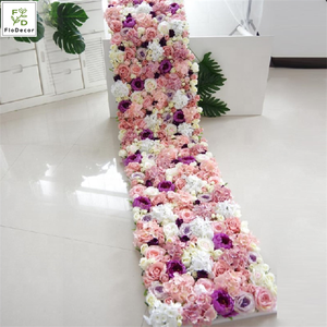Wholesale 240cmx50cm Artificial Rose Hydrangea Gradual Color <strong>Flower</strong> <strong>Wall</strong> <strong>Panel</strong> for Wedding Party Birthday Decoration Backdrop - Product Image 2