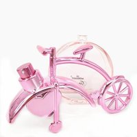 Vente en gros bouteilles de parfum réutilisables en forme de vélo de luxe pour femme rose bule pour emballage de bouteille en verre cosmétique