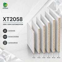 Panneau de particules E0 Jinbase XT2058 moderne blanc gris grain de bois placage bois pour armoires, penderies et meubles d'intérieur