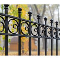 Rampe de balcon en fer forgé de style français Prima avec des volutes complexes et des détails de balustre