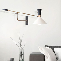 Lámpara de pared ajustable de fondo de habitación de muestra, iluminación de cabecera interior, lámpara de lectura de cabecero moderna, luz de pared Led para Hotel