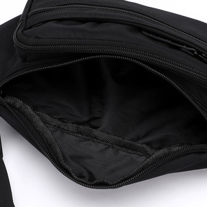 OEM Custom Water Proof Embroidered Unisex Nylon Pouch <b>Waist</b> <b>Bag</b> Travel Cross Body Fanny Pack Black Bulk for <b>Men</b> - Product Image 5