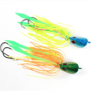 Señuelo de cebo de cabeza de plomo con cabeza triangular, barco de pesca en el mar, accesorios de grupo de goma suave con barba móvil - Product Image 6