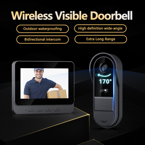 Sonnette IFA02 M15S avec caméra, sans fil 2.4G, sans application, moniteur IPS 4.3 pouces, étanche IP65, sonnette audio bidirectionnelle avec caméra - Product Image 2