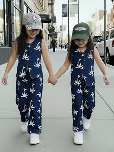 เสื้อกั๊กแขนกุดและกางเกงยีนส์ขายส่งสำหรับเด็ก ชุดเสื้อผ้าเด็กผู้หญิงทันสมัย อายุ 3-7 ปี - Product Image 5