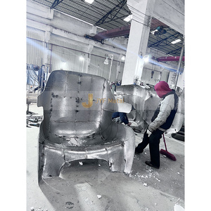 ประติมากรรมสแตนเลสขัดเงาสมัยใหม่ J272 สำหรับตกแต่งบ้านตัวอย่าง ห้องนั่งเล่น ที่นั่งโลหะ ตกแต่งแบบนามธรรม - Product Image 3