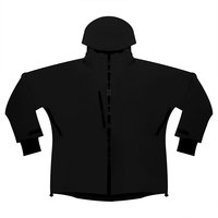 Veste de ski à capuche imperméable coupe-vent noire et vêtements de montagne pour équipement de snowboard-Combinaisons de ski pour pantalons de neige
