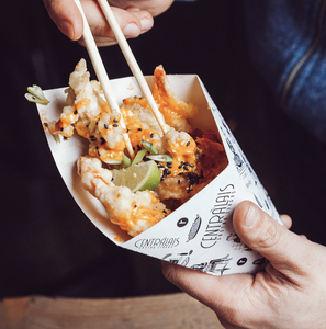 Frites à emporter biodégradables écologiques, œufs, gaufres, crêpes, support <span class=keywords><strong>de</strong></span> Churros, cône avec Sauce - Product Image 4