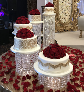 Juego de Soportes para Cupcakes de Acrílico Moderno de Alta Calidad al por Mayor, Juego de Mesa de Exhibición de Pasteles Altos, Duraderos y de Lujo para <span class=keywords><strong>Bodas</strong></span> Románticas - Product Image 4