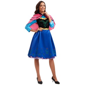 Disfraz de Anna de Frozen con Capa para Mujer, Talla S a 4XL, Disfraz de Princesa para Halloween - Product Image 2