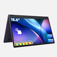 Ordinateur portable tactile 2-en-1 de 15,6 pouces, 360° °   Ordinateur portable convertible, Windows 11 Pro, ordinateur léger pour le travail, les études et les voyages