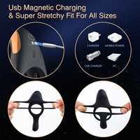 Anneau pénien en silicone médical étanche pour hommes, 10 modes de vibration, mini vibromasseur, anneau de pénis, gaine pénienne en silicone