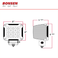ไฟขับรถมอเตอร์ไซค์2''inch 27W,หลอดไฟทรงลูกบาศก์ขนาดเล็กสำหรับรถจักรยานวิบากยานพาหนะรถบรรทุกเรือ SUV