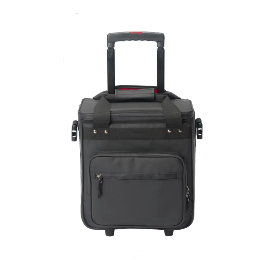 Custodia per dischi personalizzata di grande capacità trolley in vinile carrello per laptop resistente borsa da notte bagaglio a mano stile business