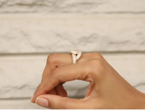 Anillo de Oro Grueso con Nudo de Amor, con Diamantes Cultivados en Laboratorio, Anillo de Eternidad, de Oro Macizo, para Anillo de Mezclilla o Anillo de Índice - Product Image 6