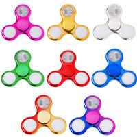 Jouet Fidget Spinner Premium avec Logo Personnalisé, Luminous Fidget Spinner pour Enfants, Nouveau Fidget Spinner LED Lumineux en Plastique et Métal, Écologique et Portable