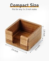 Ensemble d'organisateurs de bureau en bois avec porte-crayons, boîte à notes autocollantes et rangement pour pinces, pour la maison, le bureau, l'école et la table - Couleur personnalisable