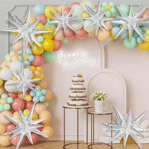 Ballons étoiles dorés géants 4D de 22 pouces, ballons en aluminium pour décorations de fête, toile de fond, ornement de Noël - Product Image 4