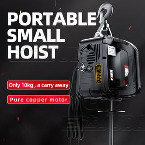 Mini Electric Winch Construction <span class=keywords><strong>Hoist</strong></span> Kapasitas Angkut <span class=keywords><strong>100kg</strong></span> Tinggi Angkat 25M <span class=keywords><strong>Portable</strong></span> Kabel Sling Baja Logam Motor 1KW Baru - Product Image 2