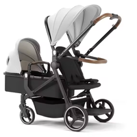 Poussette double portable JXB multifonctionnelle bidirectionnelle à suspension haute performance, en promotion