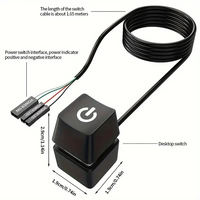 Cordon d'extension avec bouton marche/arrêt pour ordinateur de bureau, pour carte mère PC