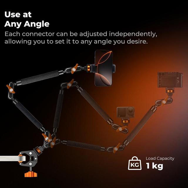 KF31.201  K&F CONCEPT 22" Magic Arm Clamp Kit, Overhead Desk Camera Mount