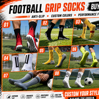 Chaussettes de football personnalisées antidérapantes, douces et confortables pour l'entraînement