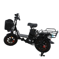 Vélo Électrique Hybride Sans Balais 48V Big Shark S pour Adultes, 21 Vitesses, Freins à Disque, Conception Robuste pour Livraisons Rapides de Repas (Vente en Gros)