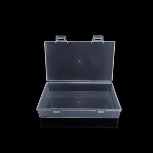 Boîte de rangement rectangulaire transparente en plastique de 14,5 cm, organisateur de bureau avec couvercle pour petits objets - Product Image 2