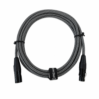 Câble de microphone XLR mâle-femelle OEM RH-X103 en tweed avec blindage spiralé, gaine en PVC et conducteur en cuivre sans oxygène