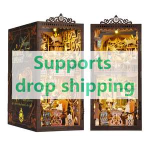 Kit DIY para Rincón de Lectura y <span class=keywords><strong>Casa</strong></span> de Muñecas de Madera - Kit de Arquitectura de <span class=keywords><strong>Casa</strong></span> en Miniatura con Muebles para Muñecas para Exhibición Creativa - Product Image 4