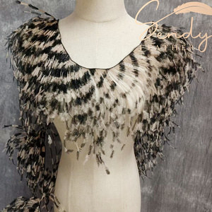 Bordura di Piume di Struzzo da Cucire <span class=keywords><strong>Frange</strong></span> Piume Spogliate Nastro di Pizzo per Abiti Tessuti Cappelli e Costumi - Product Image 5