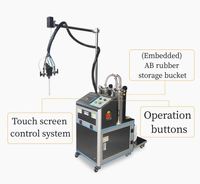 Machine de distribution automatique de colle AB à deux composants avec dosage proportionnel et bras robotisé