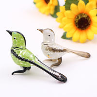 Figurines d'oiseaux en verre de Murano au design mignon et personnalisable, artisanat en verre d'oiseaux, figurine d'oiseau en verre
