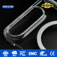 Coque de téléphone transparente personnalisée OEM pour iPhone 18 Duo, anti-jaunissement, clarté 99%, aimant N52 intégré, charnière intégrée