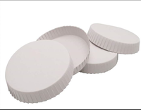 Couvre-tasses en papier biodégradables, écologiques, sans BPA, personnalisables, blancs, ronds, pour boissons chaudes à emporter