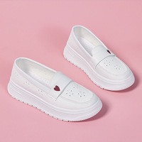 Chaussures plates respirantes en maille pour femmes, vente en gros, logo personnalisé, confortables, légères, antidérapantes, pour infirmières d'hôpital