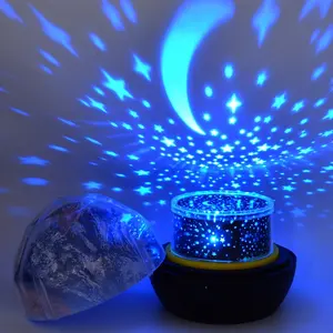 Frete Grátis Luz Da Noite Céu Estrelado Terra Universo Planeta Magia Projector Lâmpada LED Colorido Girar Estrela Piscando para Crianças Do Bebê