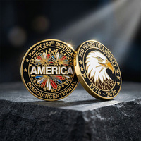 Vente en gros Épingles de revers en émail souple 250e anniversaire des États-Unis, Badges Drapeau américain, Statue de la Liberté, Aigle blanc